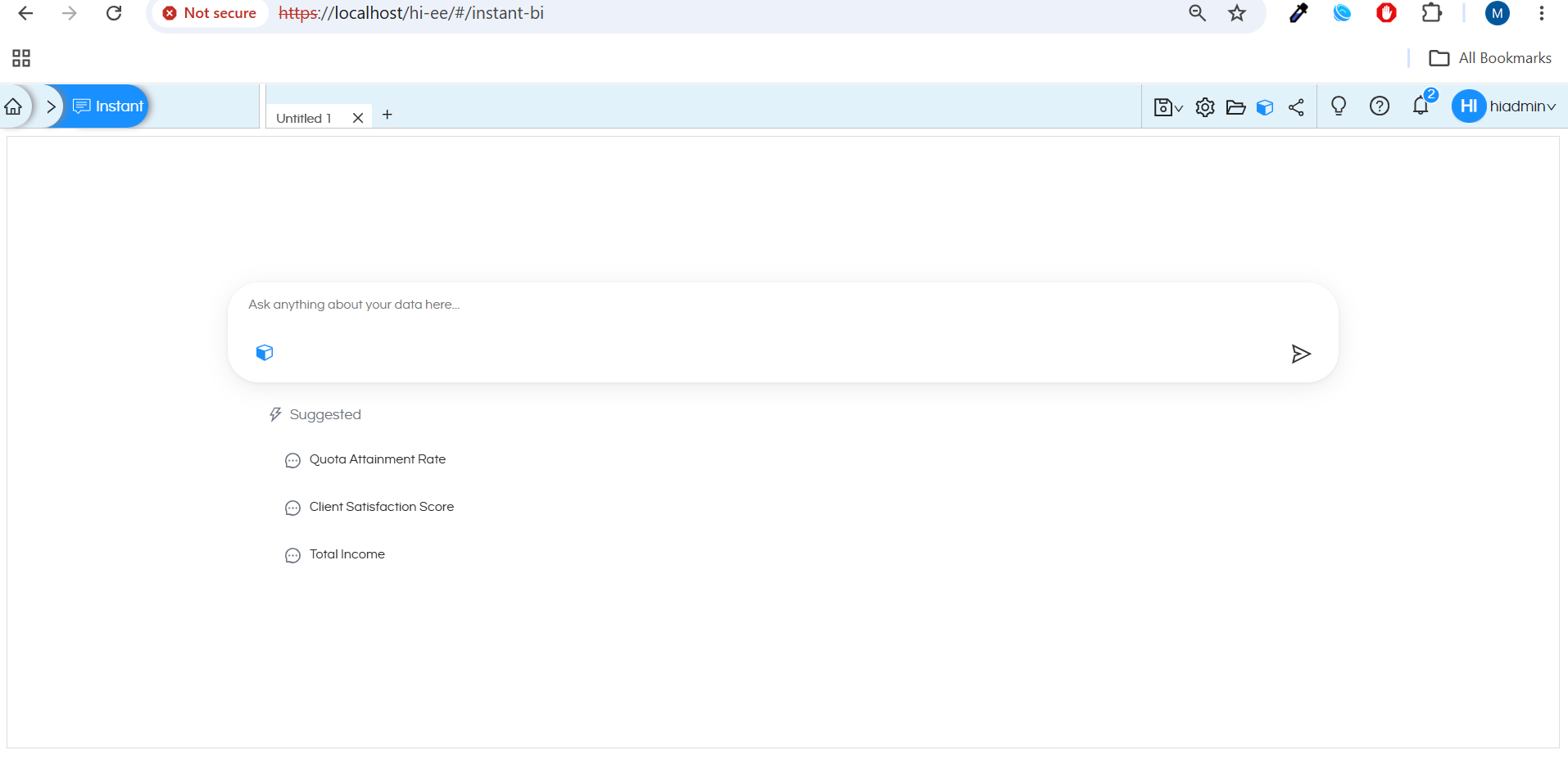 Connect a Local self hosted LLM via Ollama LLM to Instant BI AI module of open source BI Helical Insight
