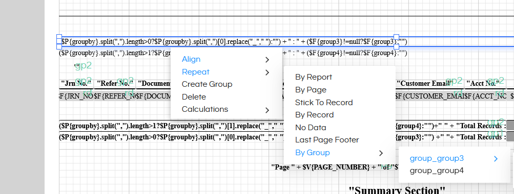Dynamic Report Creation with user driven fields for GroupBy, OrderBy etc