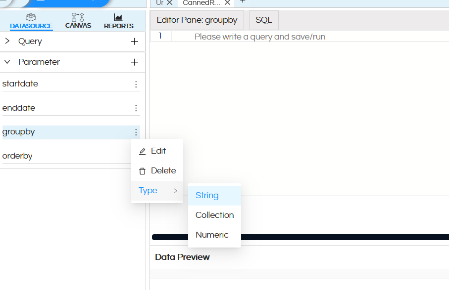 Dynamic Report Creation with user driven fields for GroupBy, OrderBy etc