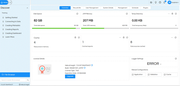 Getting Started with Helical Insight