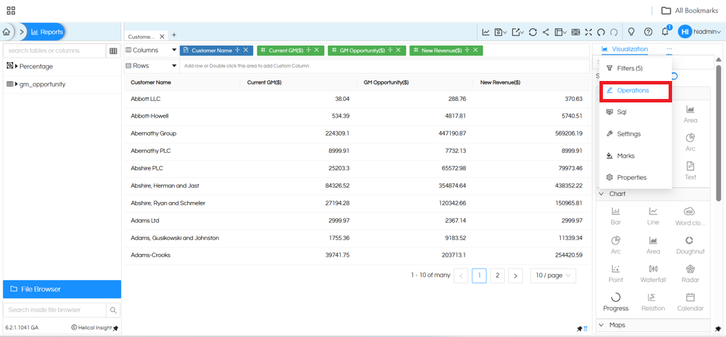 How to Apply Borders to a Table in Helical Insight Reports