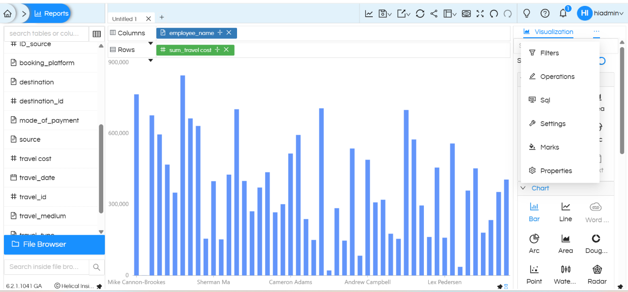 How to Limit the Number of Records in Helical Insight Interactive Reports Designer (HReport Module)