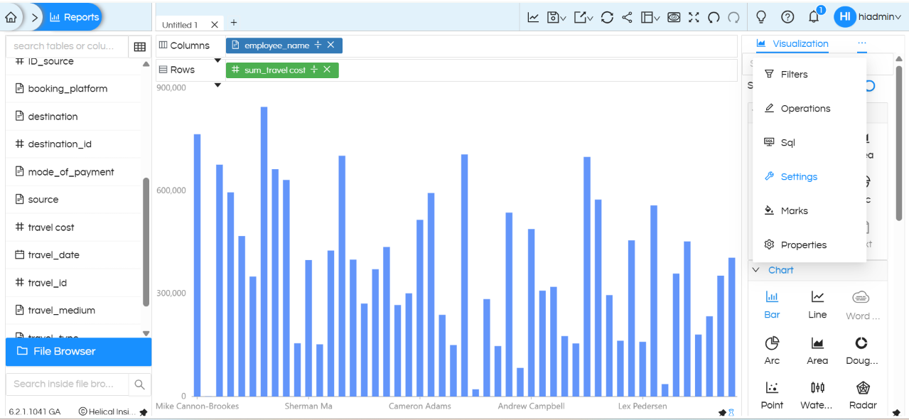 How to Limit the Number of Records in Helical Insight Interactive Reports Designer (HReport Module)