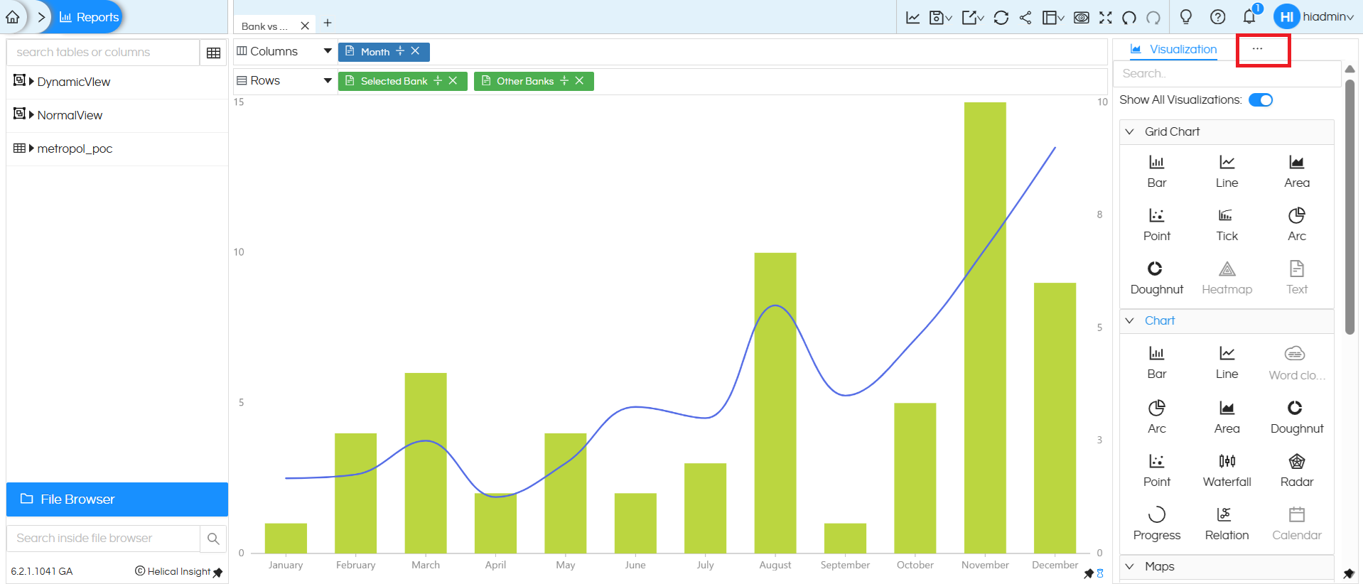How to Rotate Axis Tick Labels in Helical Insight