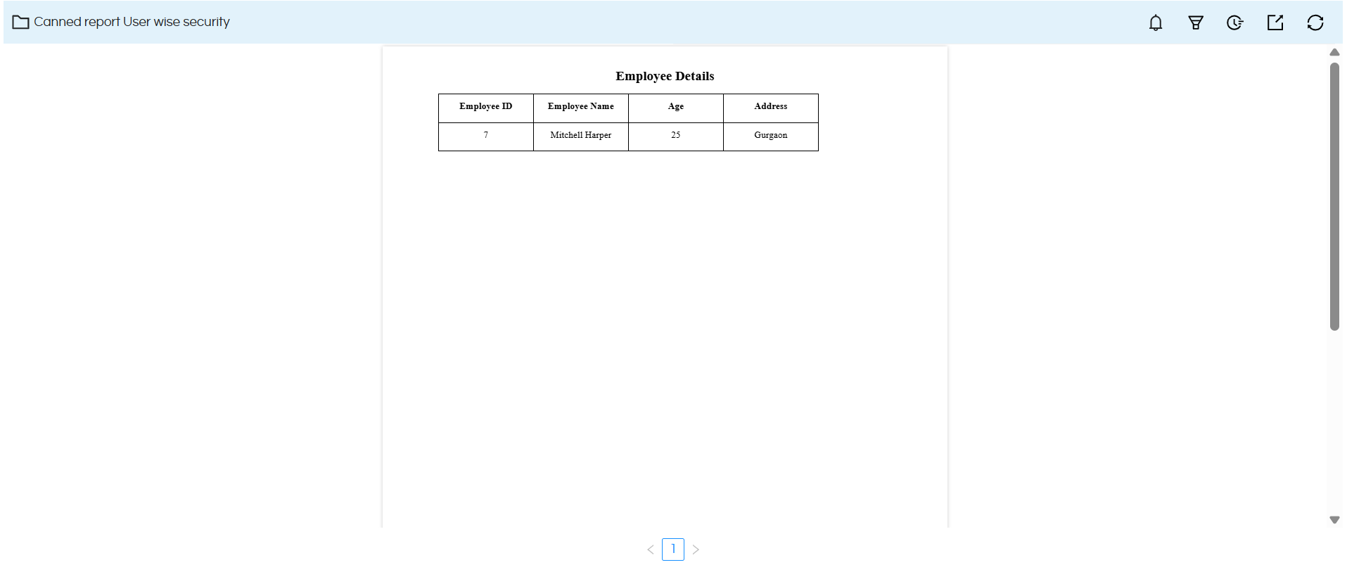 Implementing Data Security In Canned Reports Based On Logged In User Name