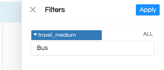 Input parameters / Filter Types: Canned Report