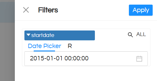 Input parameters / Filter Types: Canned Report
