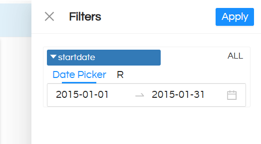 Input parameters / Filter Types: Canned Report