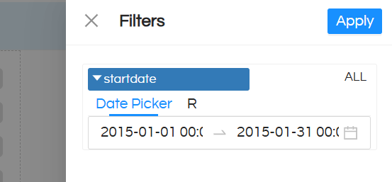 Input parameters / Filter Types: Canned Report