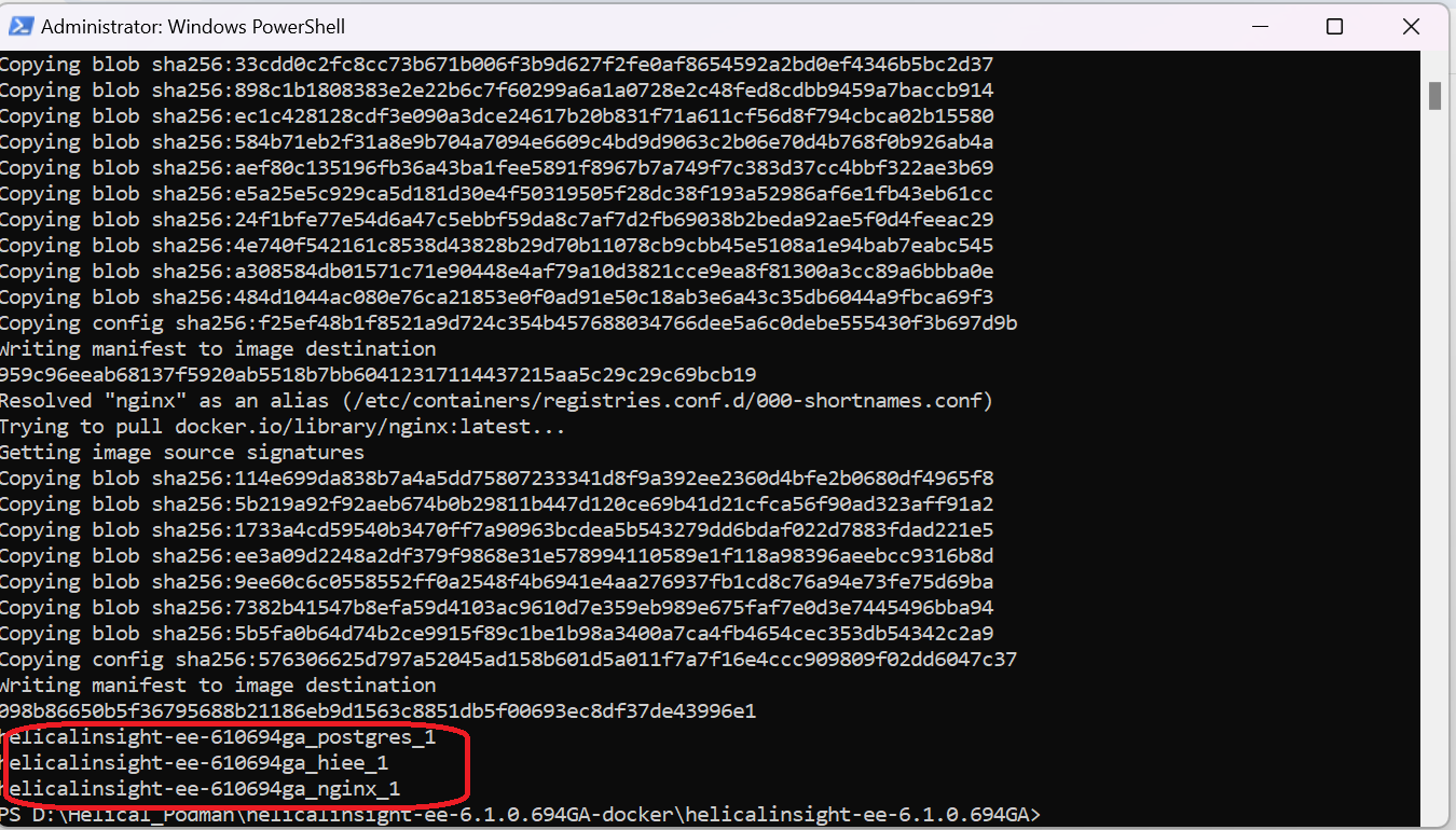 Installing Helical Insight using Podman
