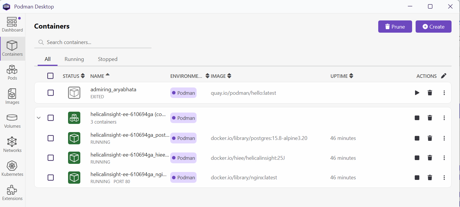 Installing Helical Insight using Podman