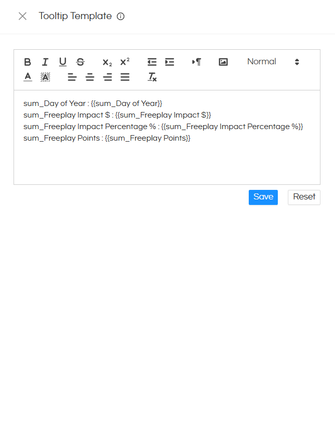 ToolTip Property with Configurable Fields