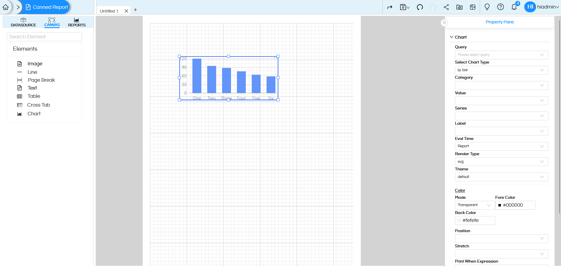 Usage of Crosstab Component in canned Reporting
