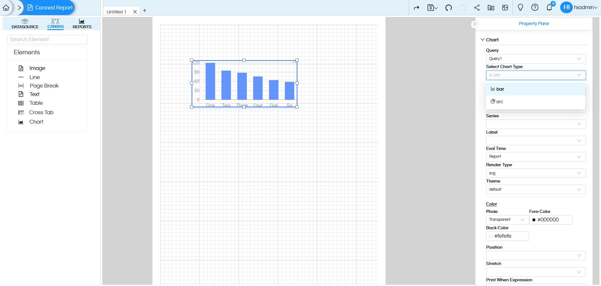 Usage of Crosstab Component in canned Reporting