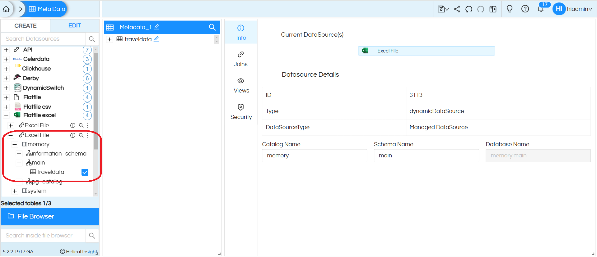 Usage of Flat files (Excel) in Helical Insight