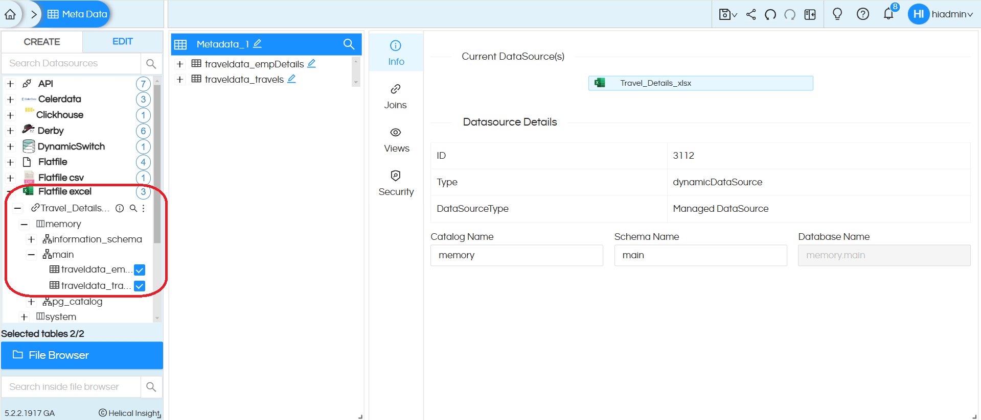 Usage of Flat files (Excel) in Helical Insight