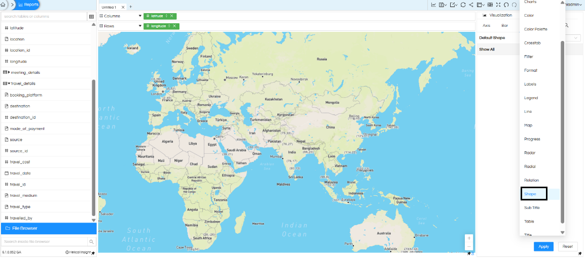 Usage of Shapes in Maps