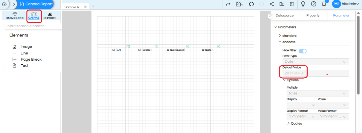 Using Date Range Picker as an Input parameter/Filter in Canned Reporting