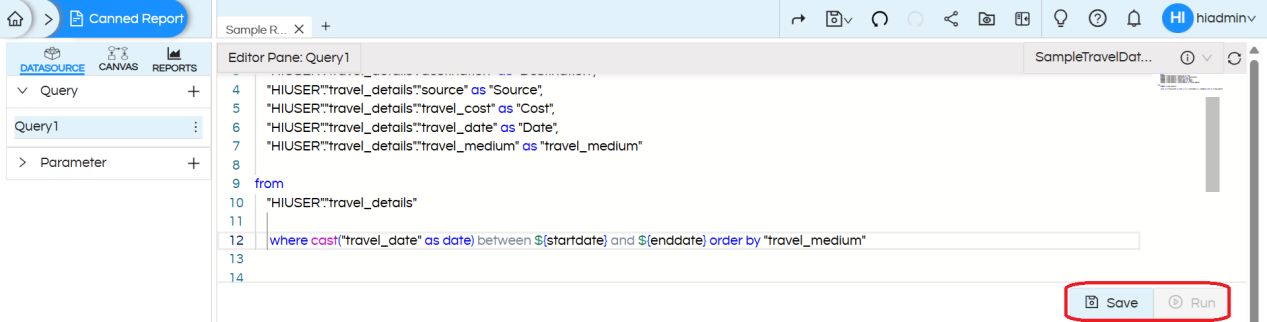 Using Date Range Picker as an Input parameter/Filter in Canned Reporting