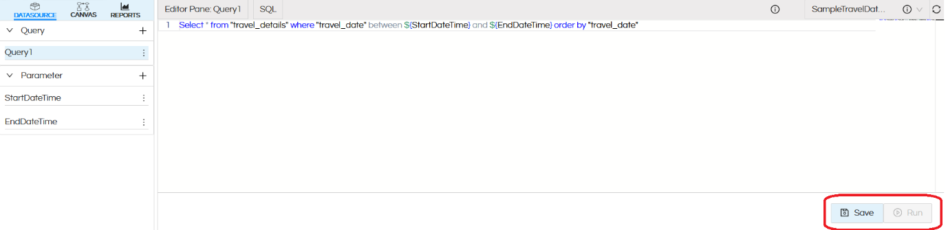 Using Date Time Range Picker As An Input Parameter/ Filter In Canned Reporting