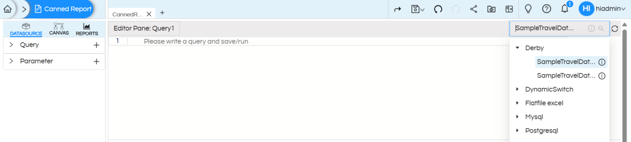 Using Filter/Parameter with input text box to type values in Canned Reporting