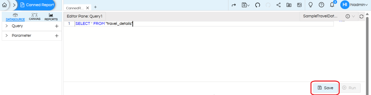 Using Filter/Parameter with input text box to type values in Canned Reporting