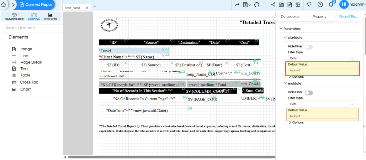 Using Relative Date Values in Canned Reports