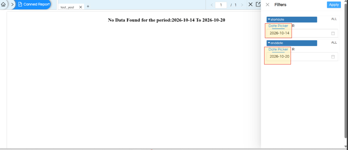 Using Relative Date Values in Canned Reports