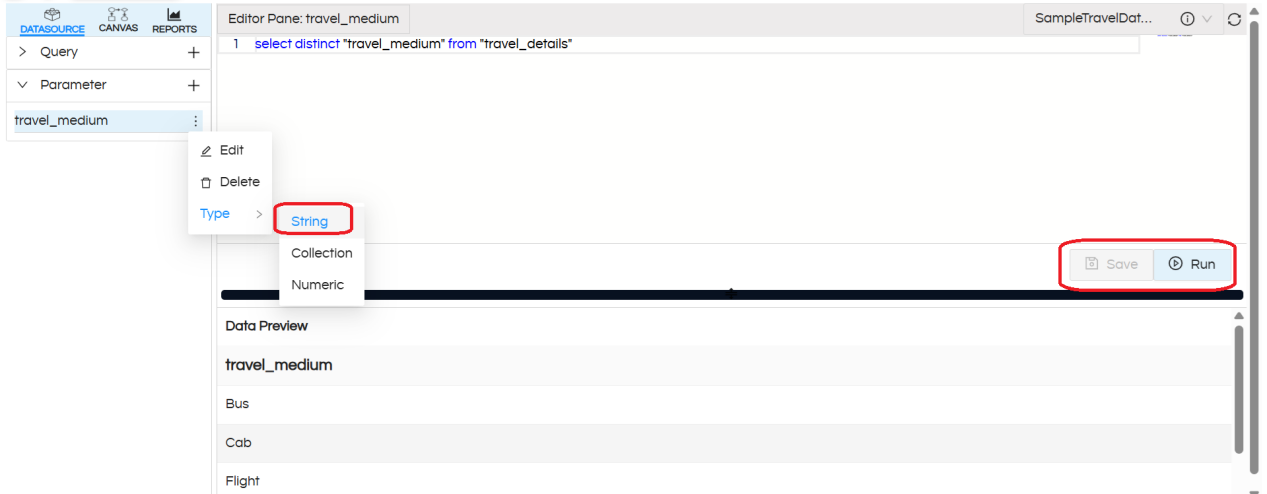 Using Single Select Drop Down Input Parameter/Filter